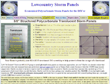 Tablet Screenshot of lowcountrystormpanels.com